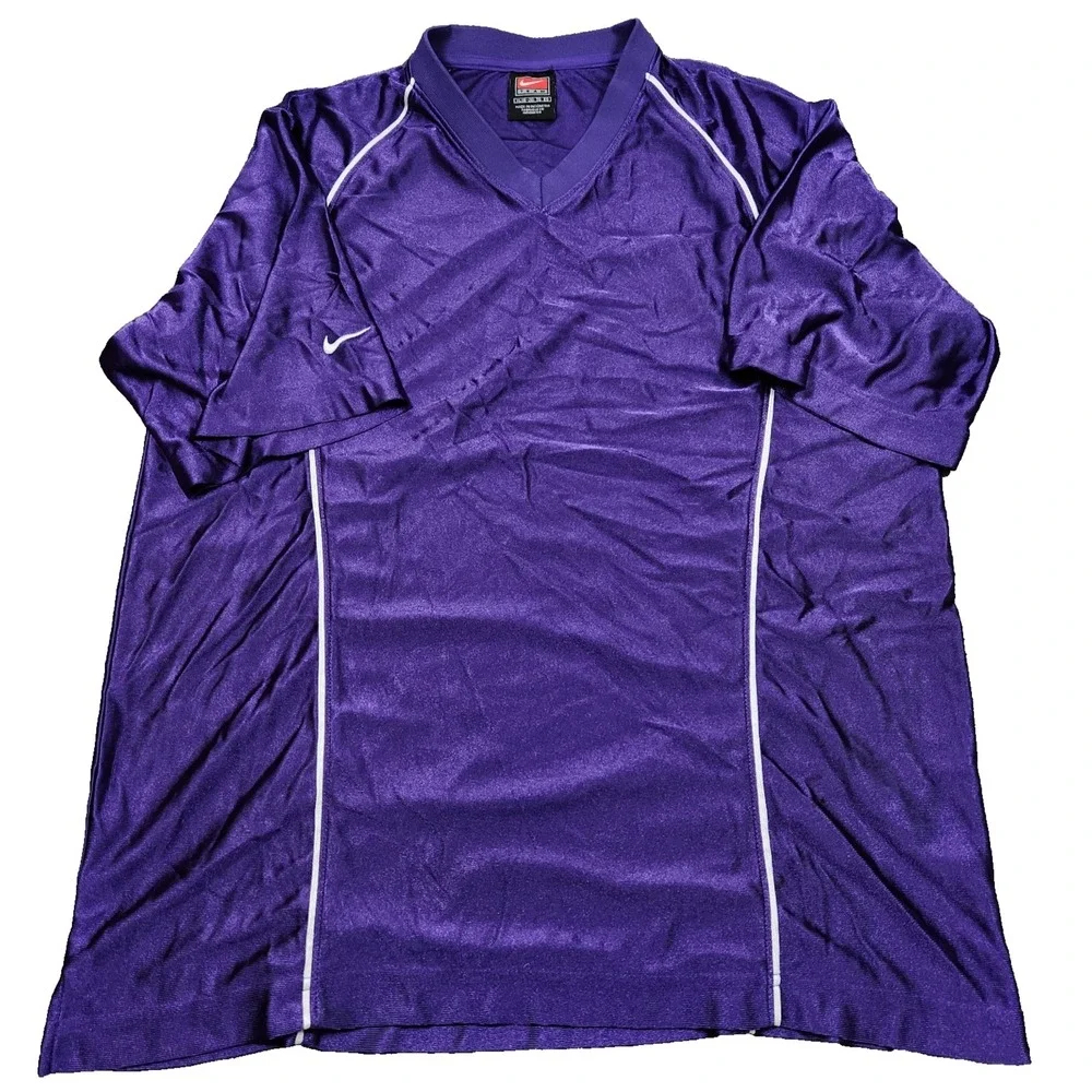 Nike Team‎ Purple V-Neck Shirt Size XL